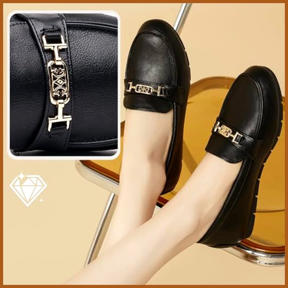 Women's Slip On Loafers with Latex Cushioned Insole, Square Toe - Picture 5 of 7